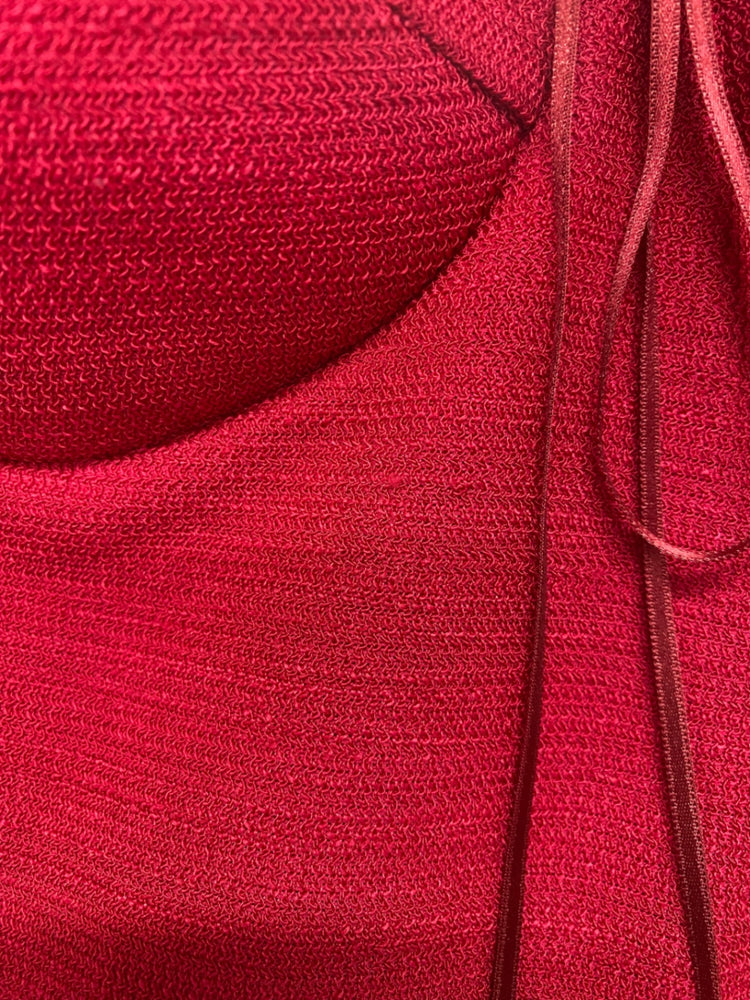 Fabulous Moschino Jeans Vintage Y2K Cherry Red Top UK12 BT001