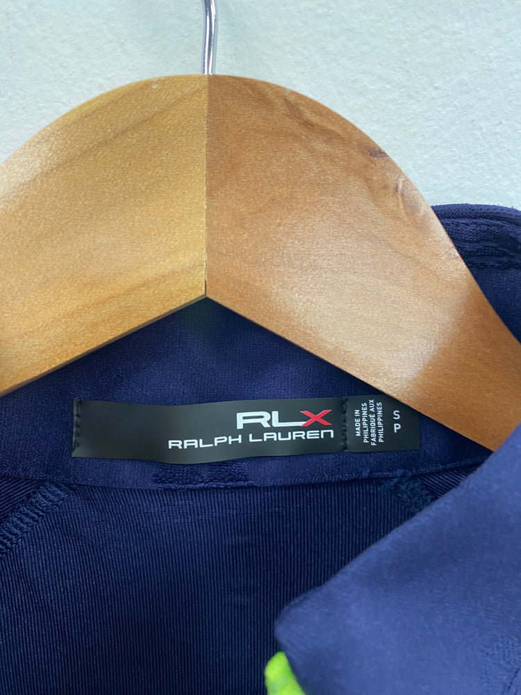 Fabulous RLX Ralph Lauren Navy Sailing Quarter Zip UK S LO442
