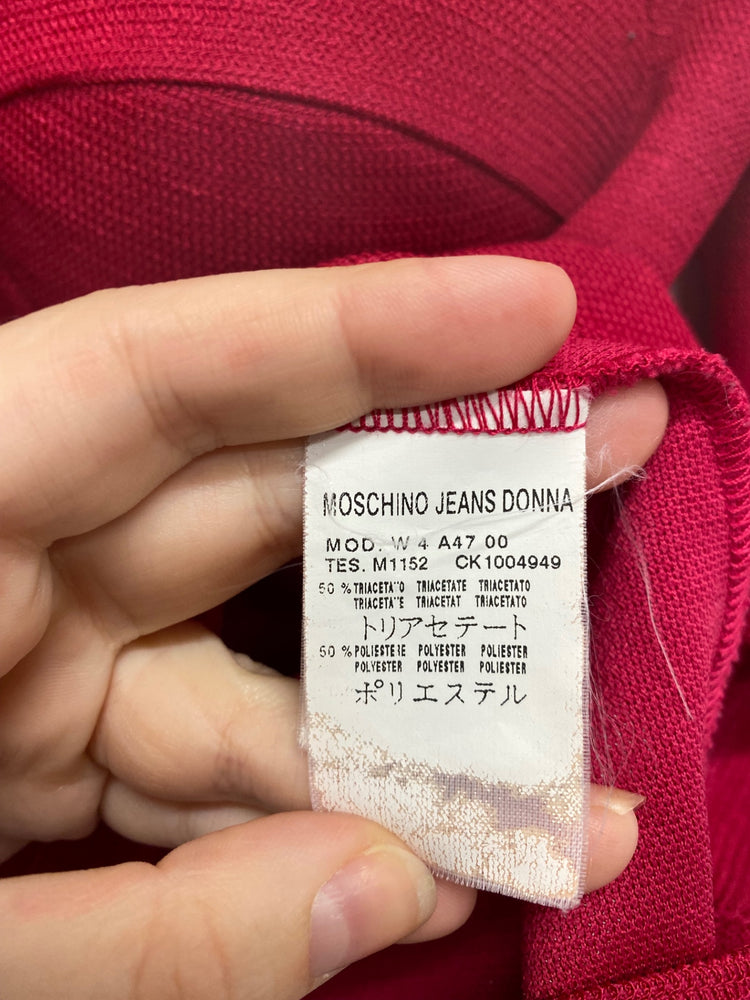 Fabulous Moschino Jeans Vintage Y2K Cherry Red Top UK12 BT001