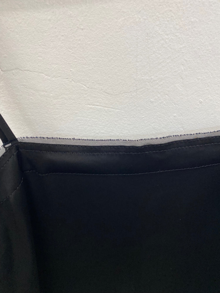 Fabulous DKNY Black Silk Raw Neckline Y2K Vibes Slip Dress UK S LG005