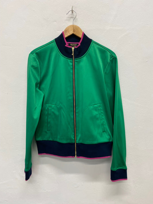 Fabulous Juicy Couture emerald Green black label Bomber Jacket UkM Green Floral LG005