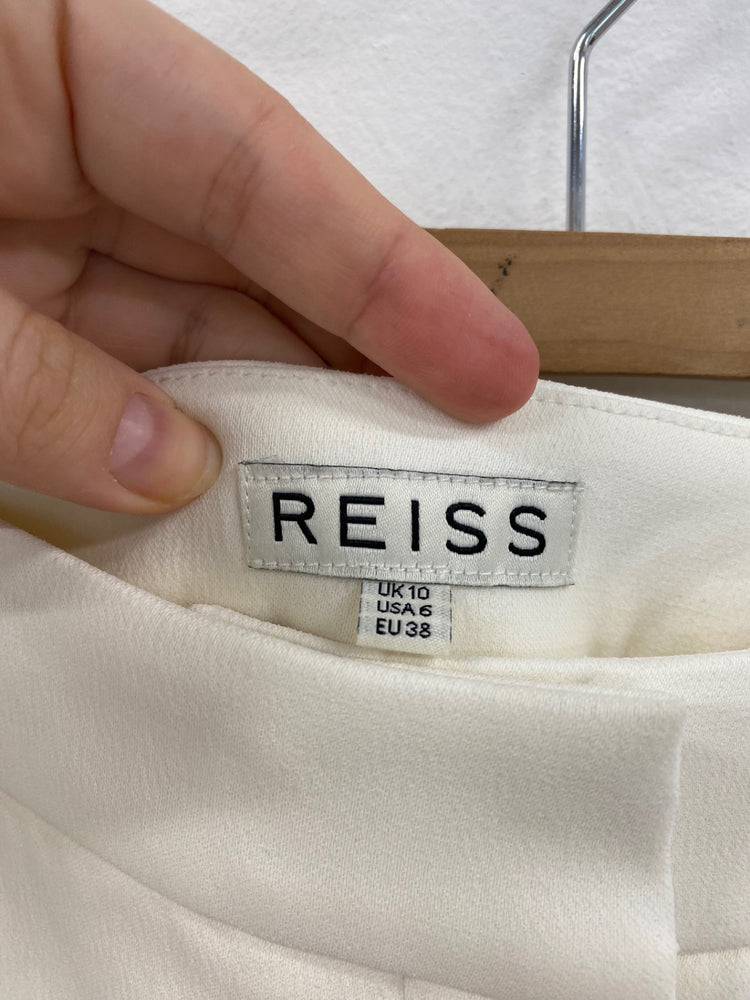 Fabulous Reiss Cream Naomi Wide Leg Trousers UK10 LG005