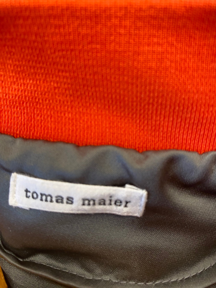 Fabulous Tomas Maier Bomber khaki flamingoes Jacket UK10 Grey & Camo LG005