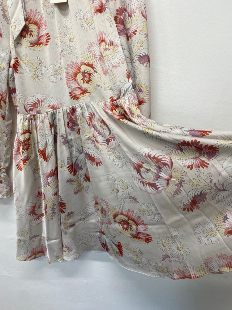 Fabulous Ted Baker Dinnaa Floral pussybow occasion Dress UK12 MultiColoured pastels LT272