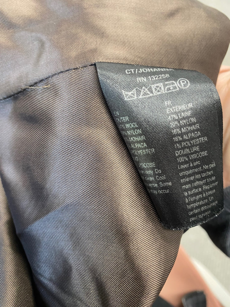 Fabulous L.K. Bennett alpaca mohair cosy Coat UK16 Brown Animal AH451