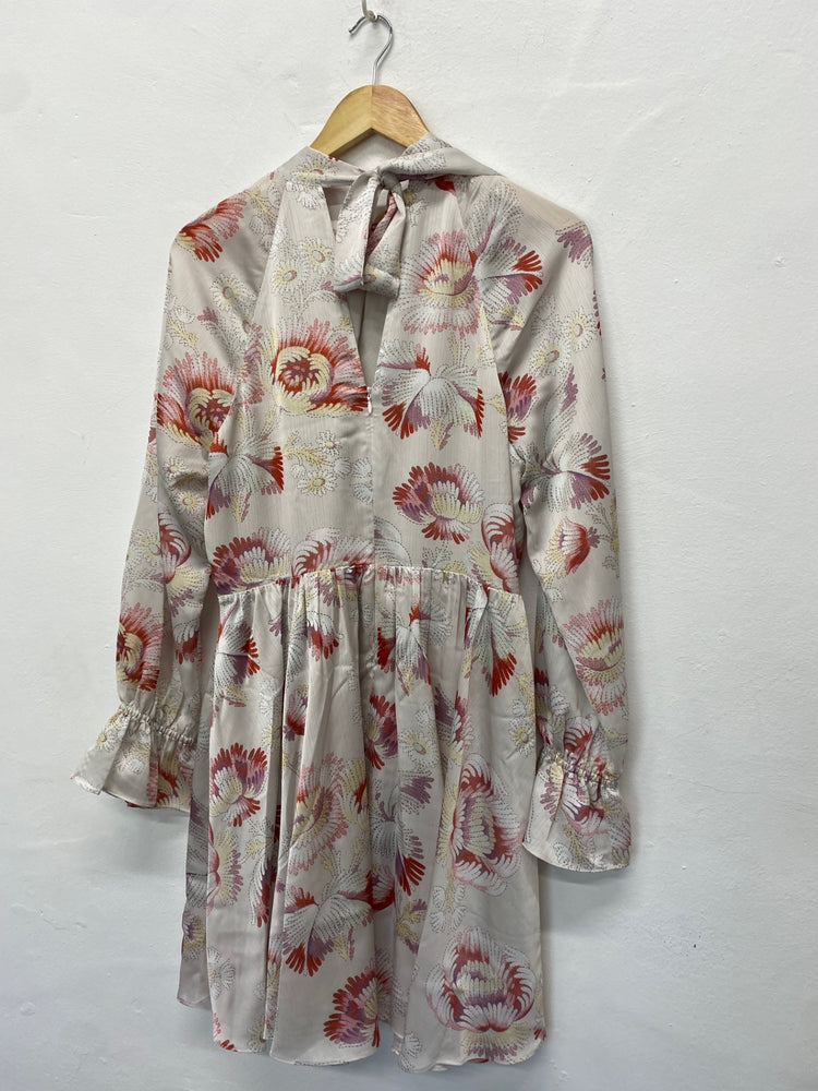 Fabulous Ted Baker Dinnaa Floral pussybow occasion Dress UK12 MultiColoured pastels LT272