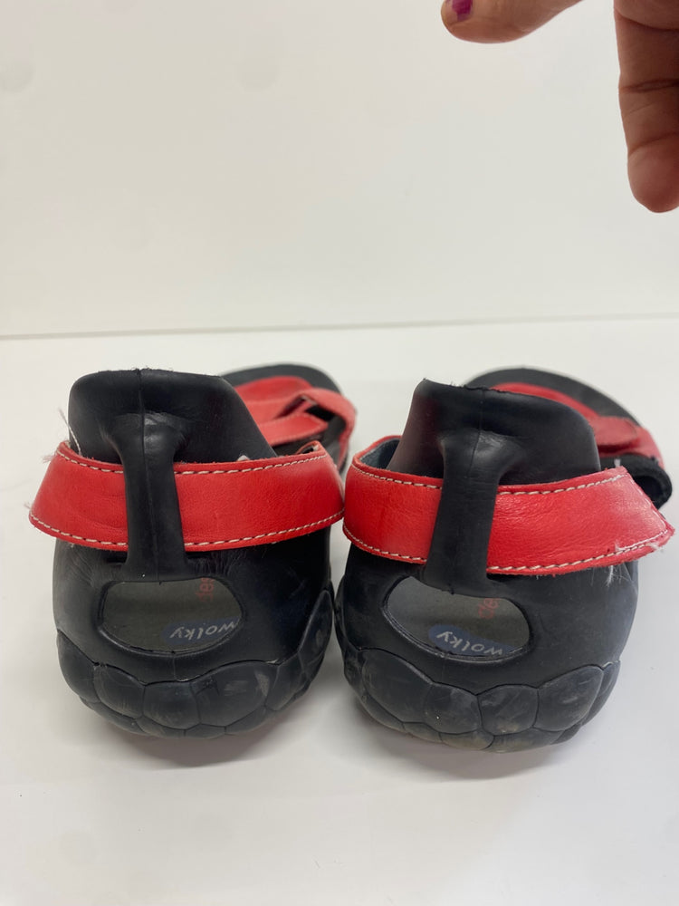 Fabulous Wolky leather walking Sandals UK6 Red & Black KM001