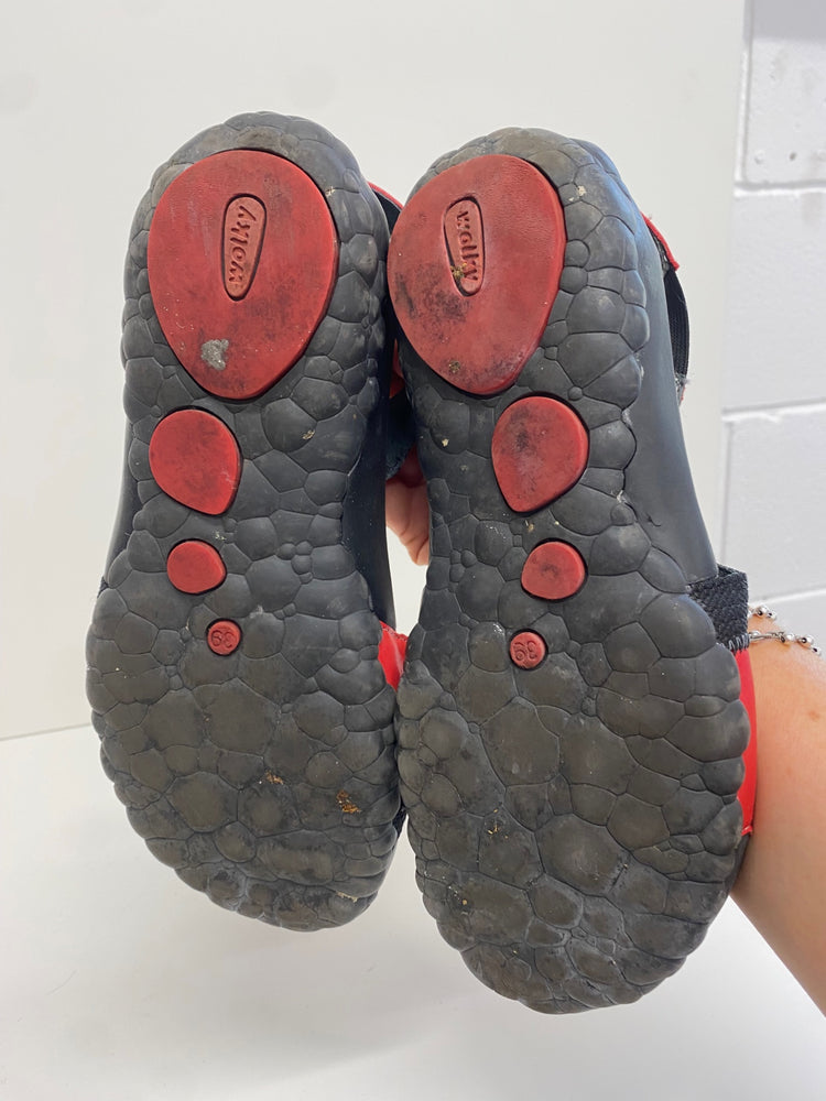 Fabulous Wolky leather walking Sandals UK6 Red & Black KM001
