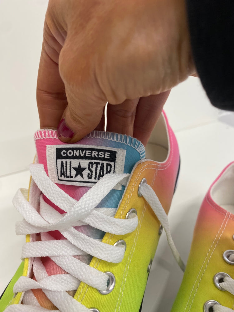 Fabulous Converse neon paint splatter Sneakers UK8.5 Neon mix New LT272