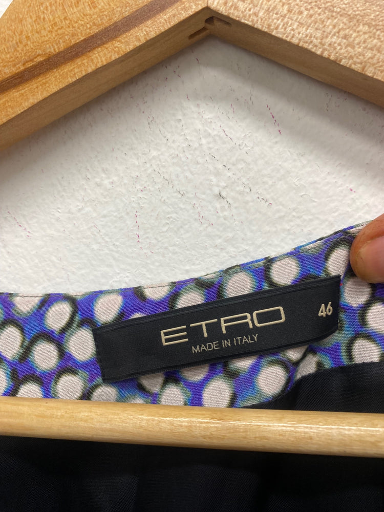 Fabulous Etro silk blend paisley classic Dress Uk14 Italian 46 soft red MD002