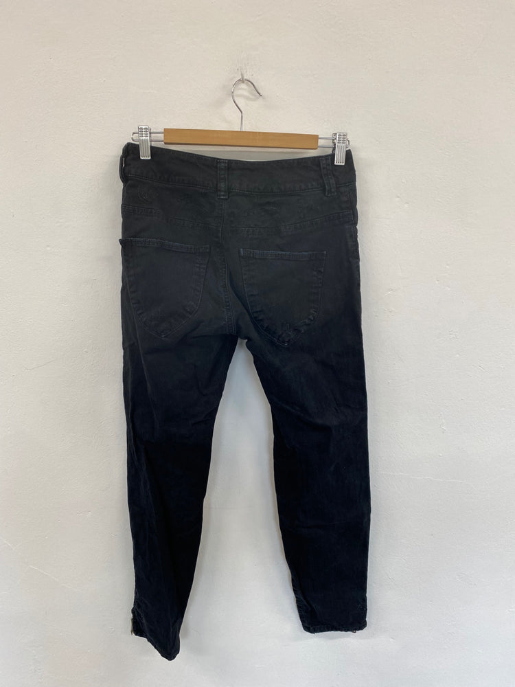 Fabulous Diesel Black Embroidered Y2K Vibes Skinny Jeans UK12 RD455