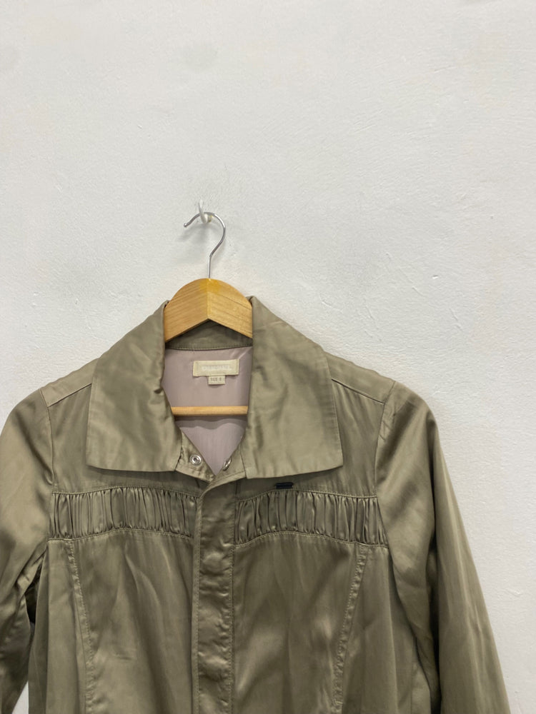 Fabulous Diesel Jacket UK S Khaki sheer satin blouse jacket RD455