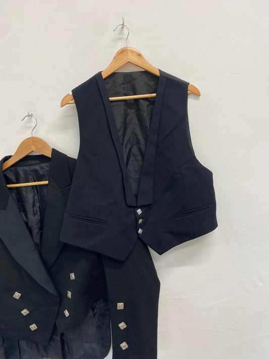 Classic traditional kilt jacket & waistcoat Prince Charlie Uk 48 short #113 MD001