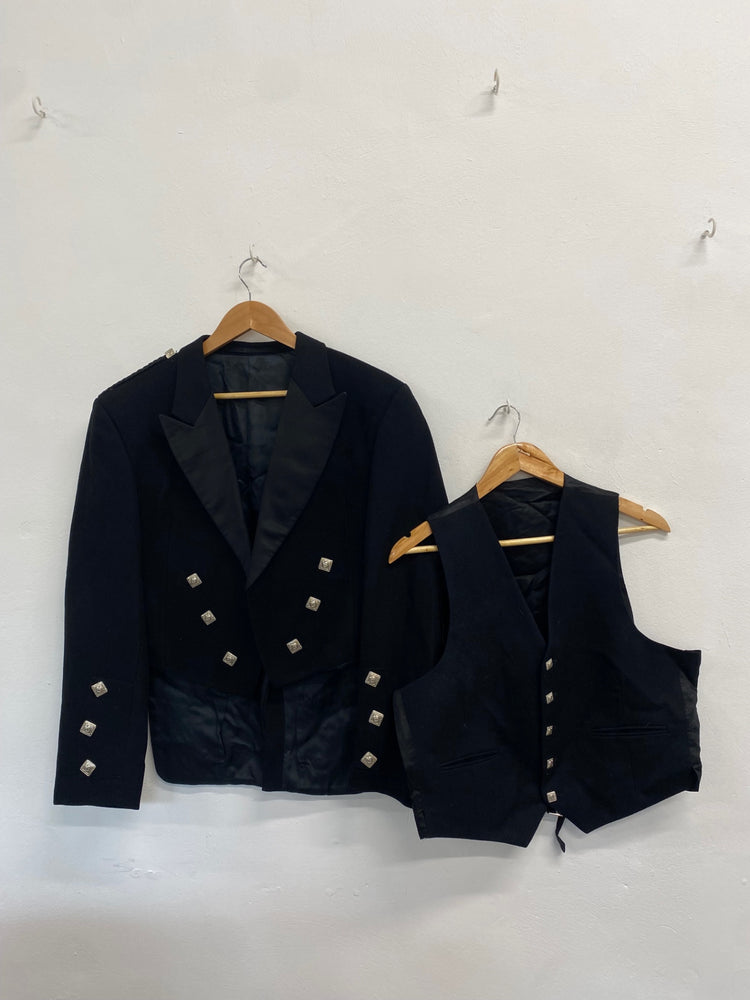 Fabulous traditional kilt jacket & waistcoat Prince Charlie UK 40 long #103 MD001