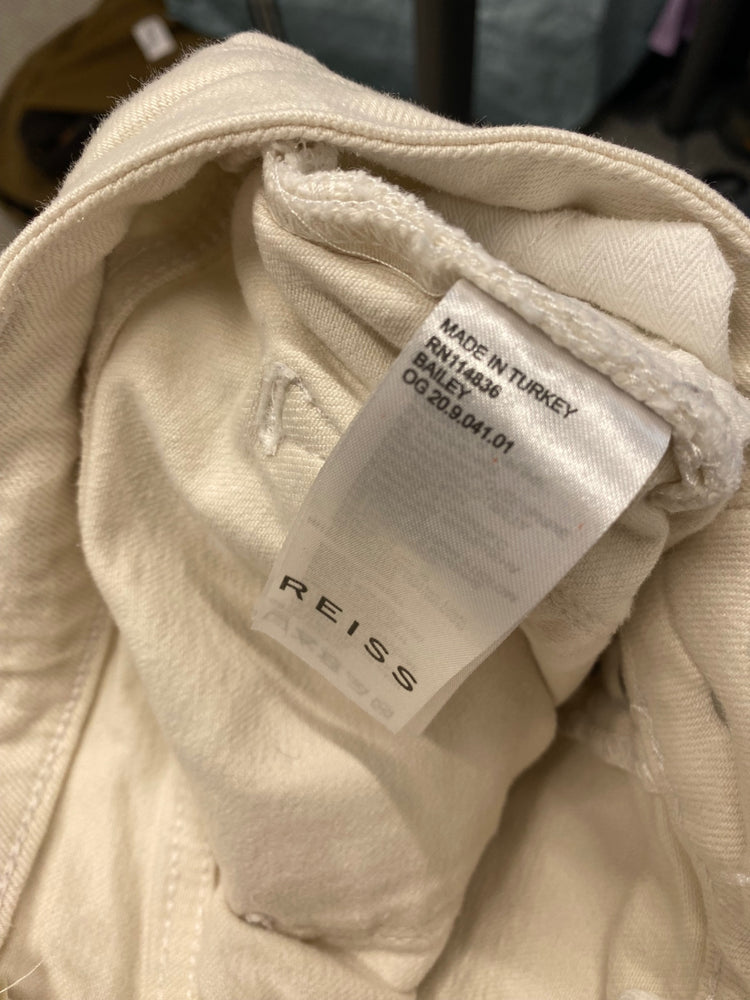 Fabulous Reiss Bailey high waist Trousers W28" Cream CM061