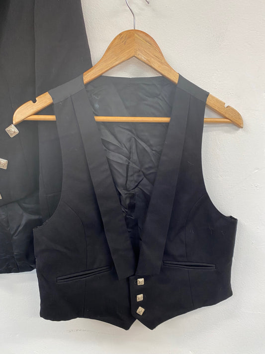 Classic Traditional Prince Charlie Kilt Jacket & Waistcoat Ex Hire UK 38L #112 MD001