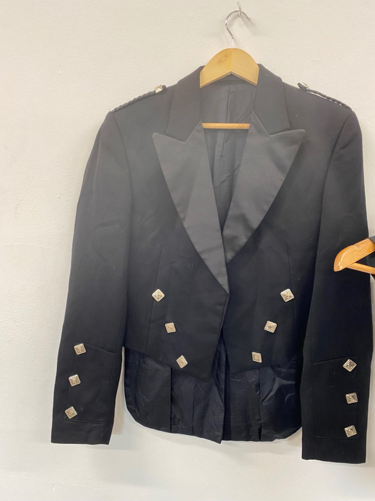 Classic Traditional Prince Charlie Kilt Jacket & Waistcoat Ex Hire UK 38L #112 MD001
