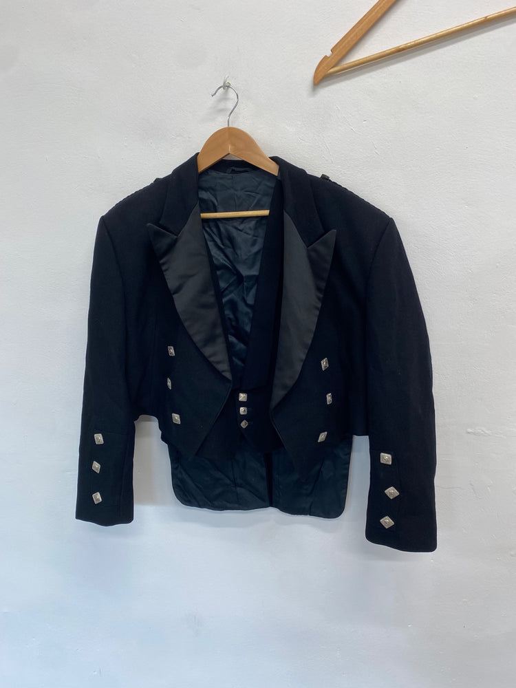 Classic traditional kilt jacket & waistcoat Prince Charlie Uk 48 short #111 MD001