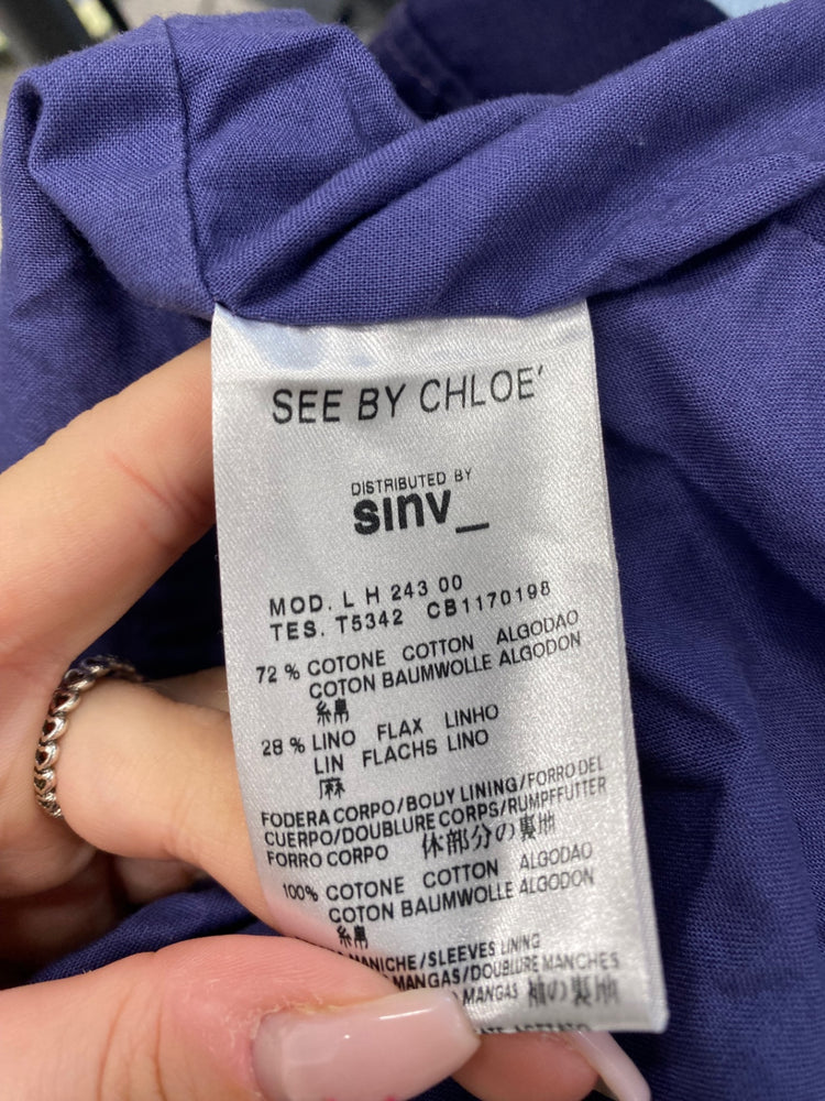 Fabulous See by Chloé Blazer UK 14 Navy Blue MM005