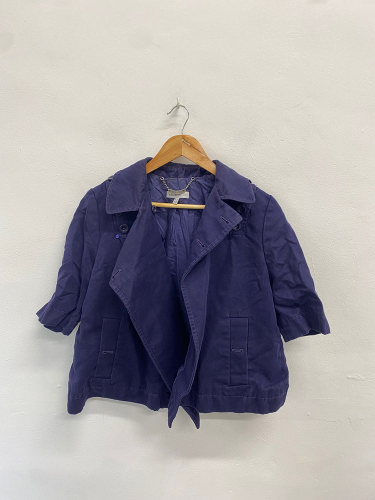 Fabulous See by Chloé Blazer UK 14 Navy Blue MM005