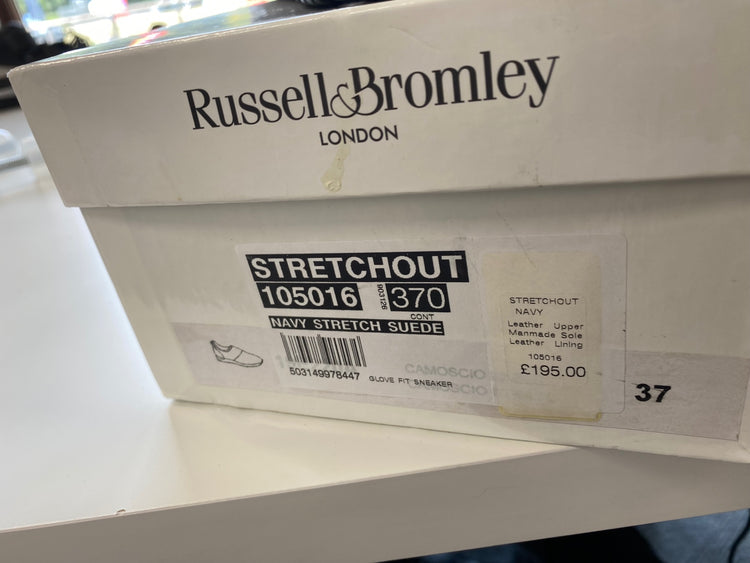 Fabulous Russell & Bromley Stretchout Sneakers UK4 Navy blue AO001