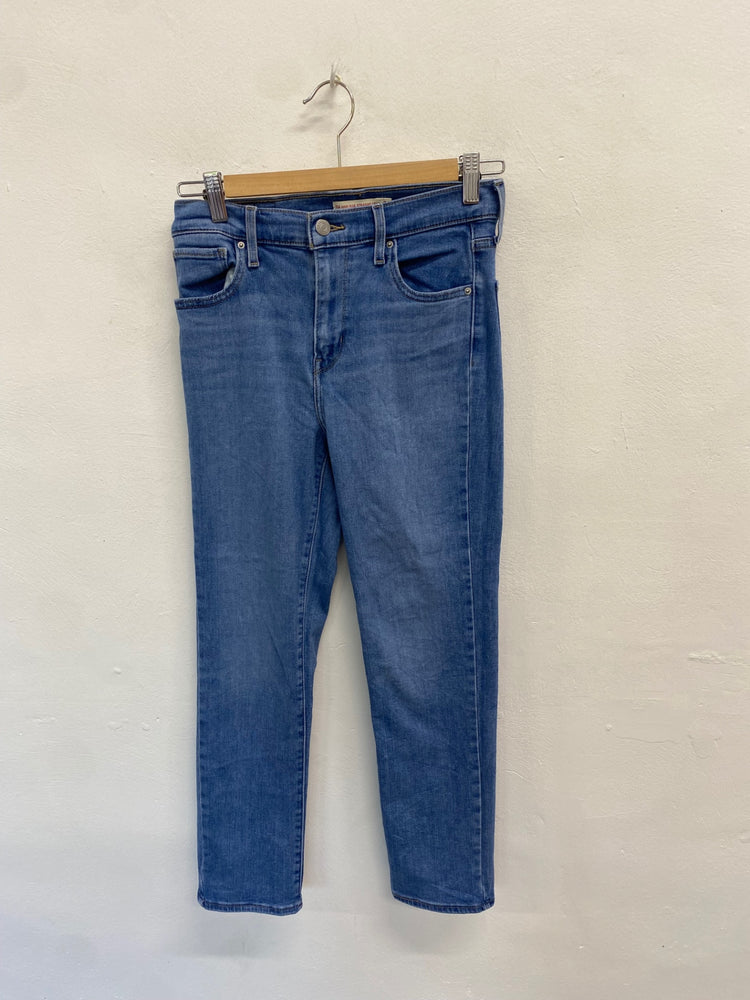 Fabulous Levis 724 high rise straight crop Jeans W26" Blue AO001