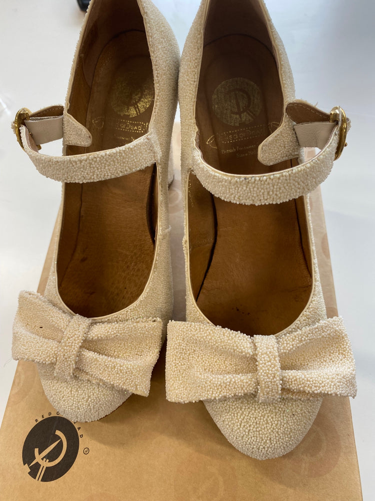 Fabulous Red or Dead Heels UK4 Ivory Lindy Hop New AO001