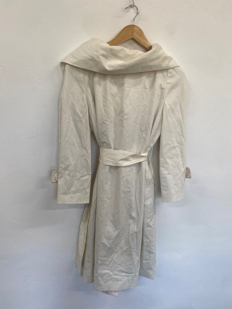 Fabulous L.K. Bennett Trench formal elegant Coat UK10 Cream GM143