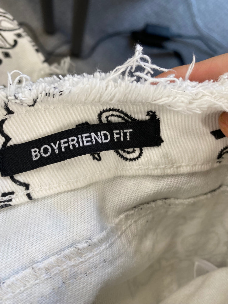 Fabulous Rare Jaded London patchwork Jeans W28" Cream & Green GM143