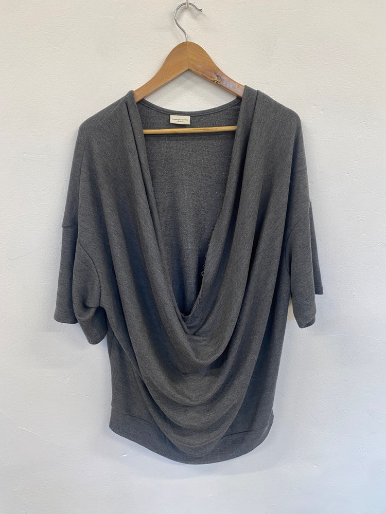 Fabulous Dries Van Noten oversized Sweater UkM Dark Grey Y2K GM143