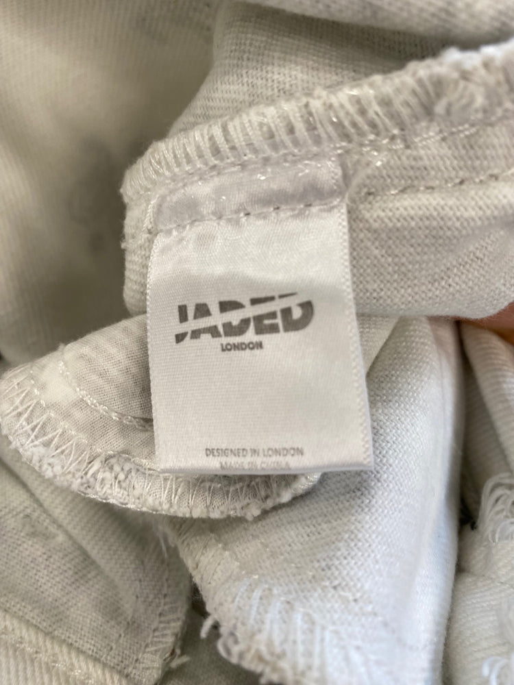 Fabulous Rare Jaded London patchwork Jeans W28" Cream & Green GM143