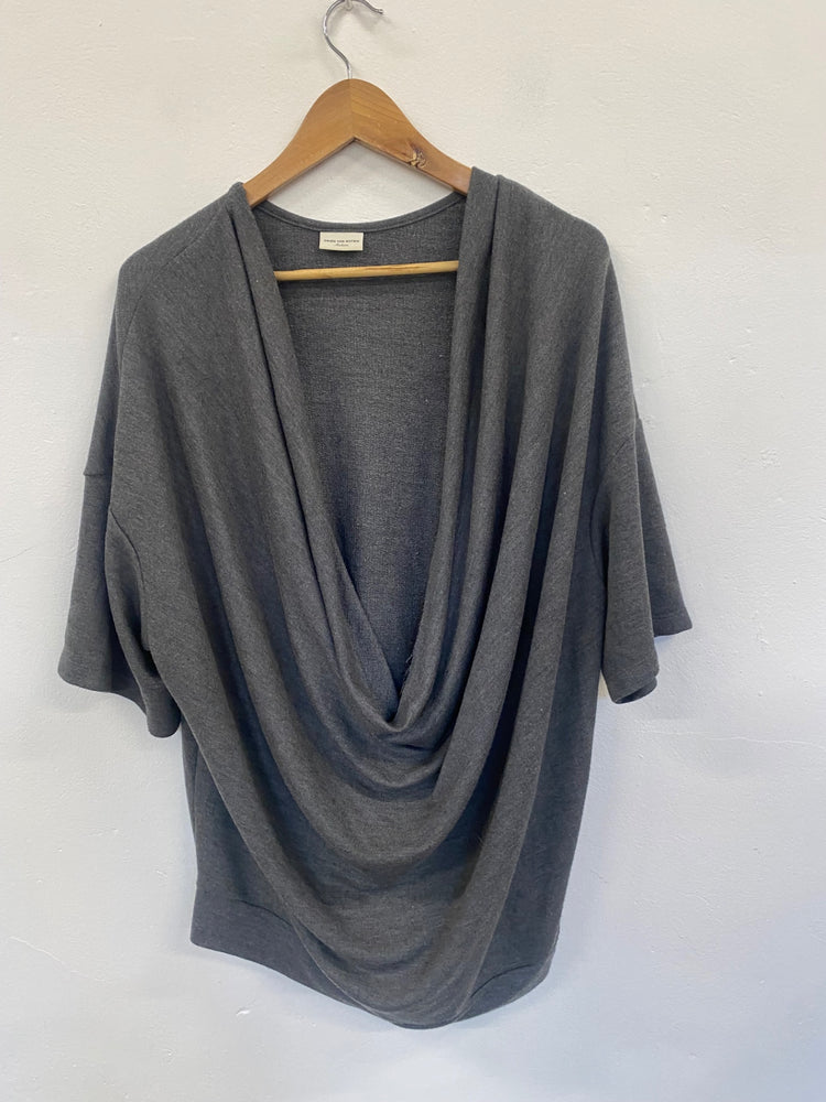 Fabulous Dries Van Noten oversized Sweater UkM Dark Grey Y2K GM143