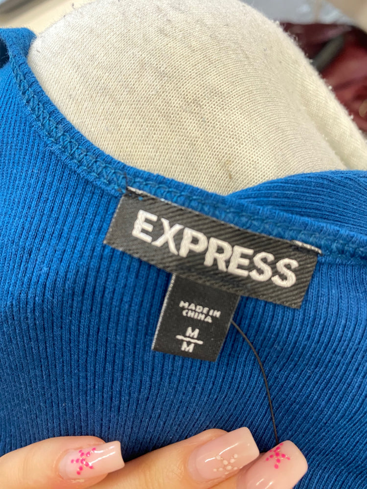 Fabulous Express Tank Top UK M Blue sequin GM143