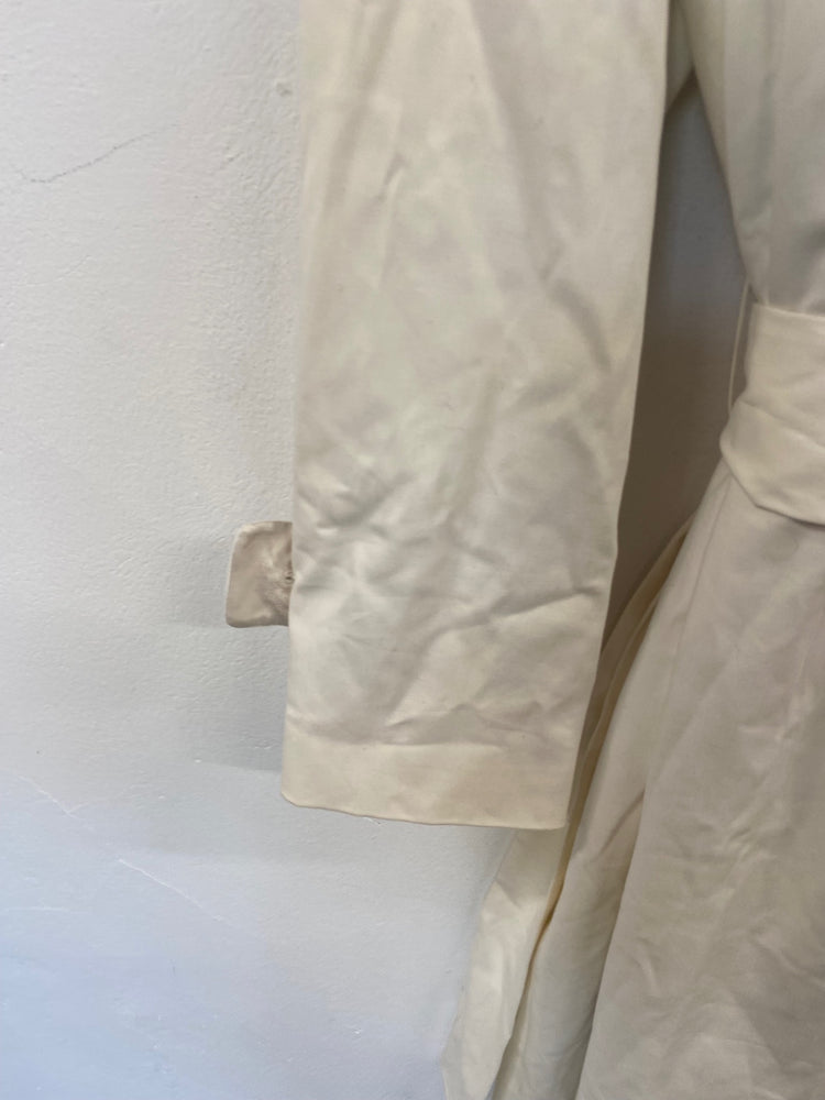 Fabulous L.K. Bennett Trench formal elegant Coat UK10 Cream GM143