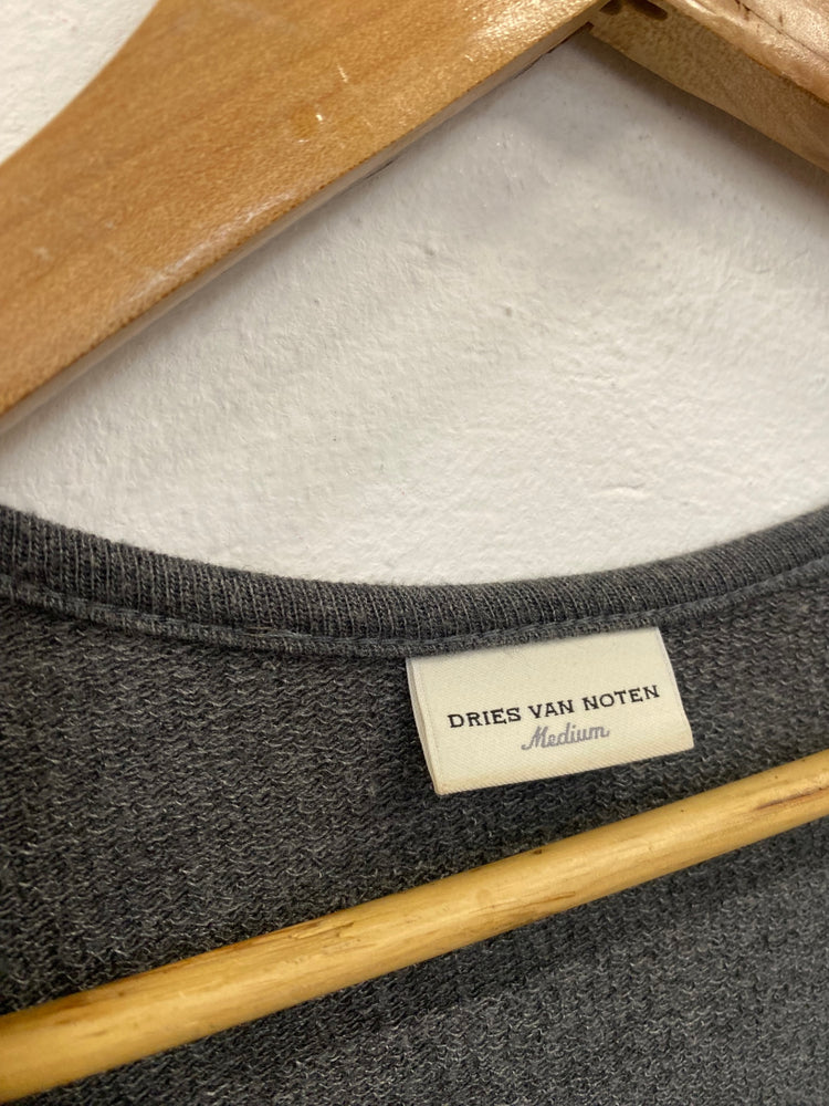 Fabulous Dries Van Noten oversized Sweater UkM Dark Grey Y2K GM143