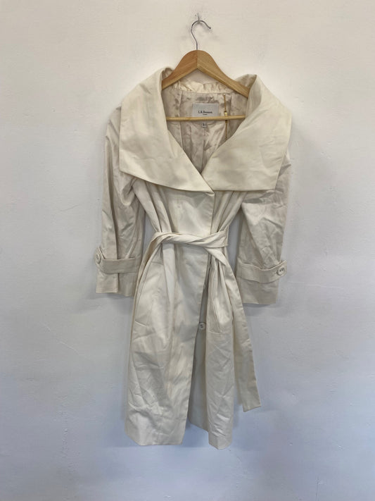 Fabulous L.K. Bennett Trench formal elegant Coat UK10 Cream GM143