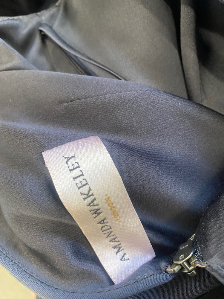 Fabulous Amanda Wakley Formal events Dress UK12 Navy & Black GM143