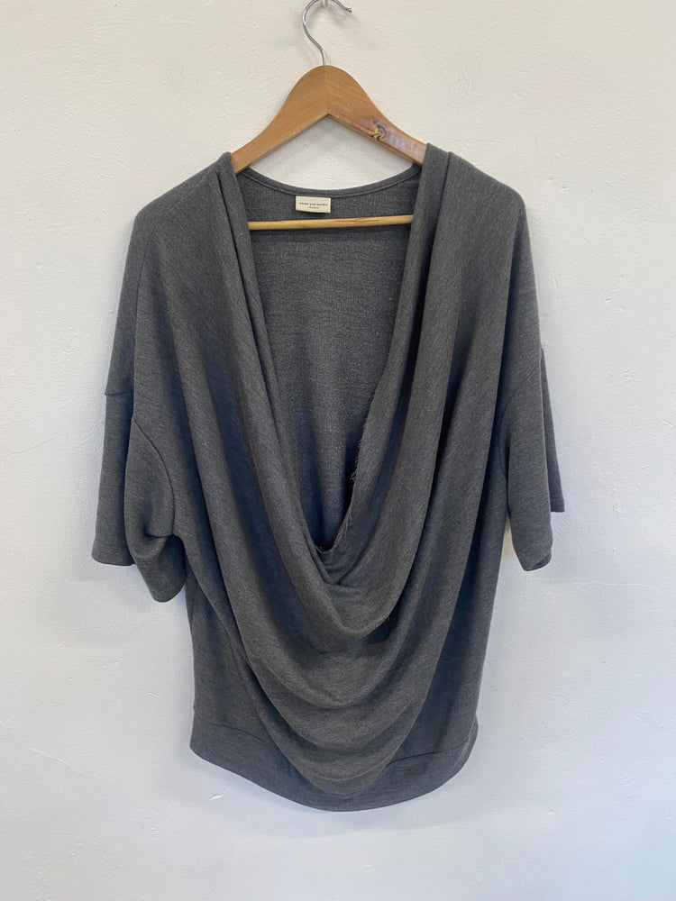 Fabulous Dries Van Noten oversized Sweater UkM Dark Grey Y2K GM143