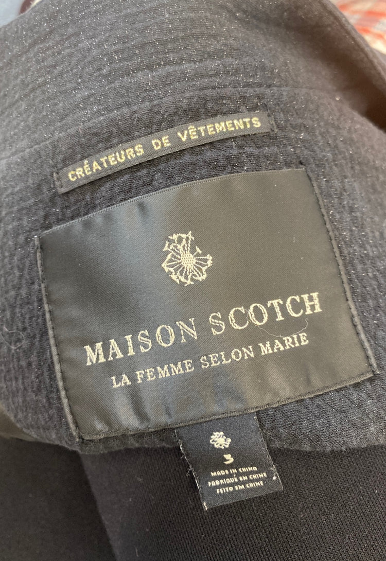 Fabulous Maison Scotch Blazer UK 12 Beige and Black GM143