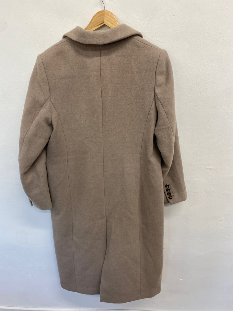Fabulous H&M Longline dress jacket UK 12 Beige Wool blend GM143