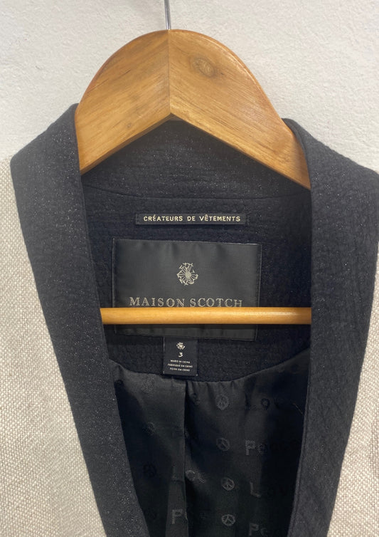 Fabulous Maison Scotch Blazer UK 12 Beige and Black GM143