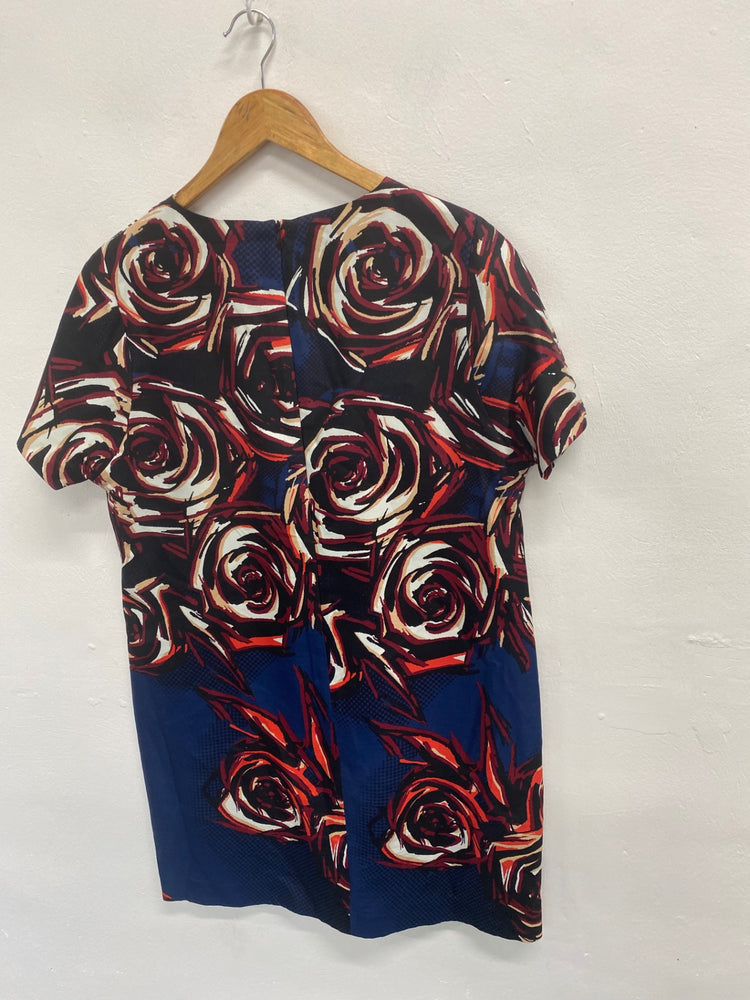 Fabulous L.K. Bennett Dress UK 12 Navy red dr Joe floral GM143