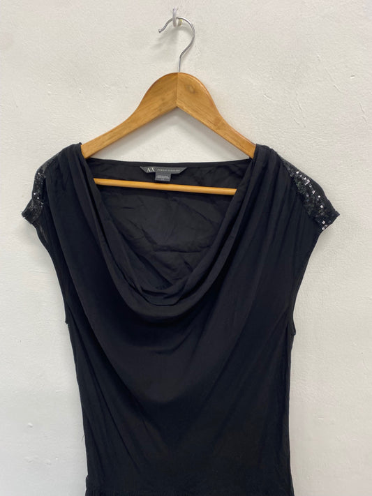 Fabulous A|X Armani Exchange Dress sequin UK L Black GM143