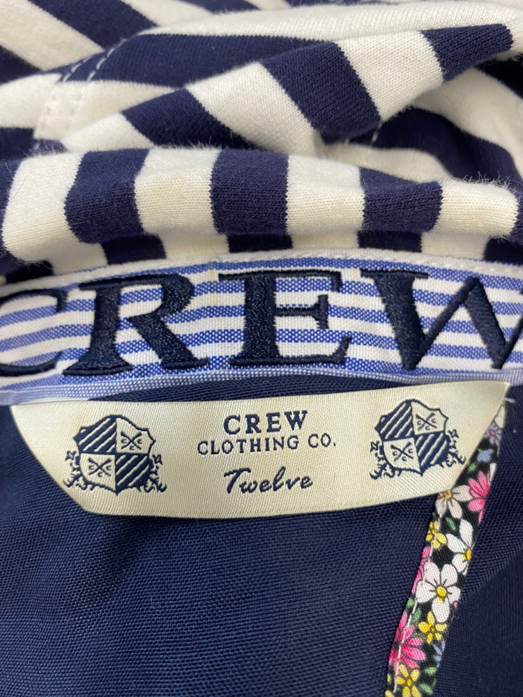 Fabulous Crew clothing company Blazer UK 12 Navy striped GM143