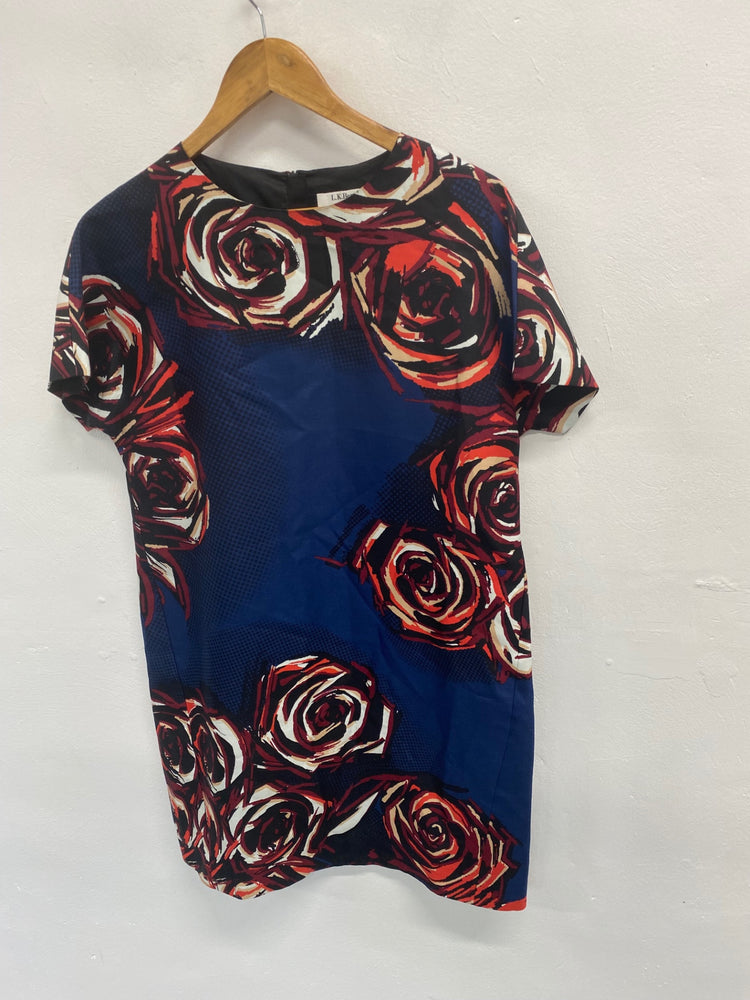 Fabulous L.K. Bennett Dress UK 12 Navy red dr Joe floral GM143