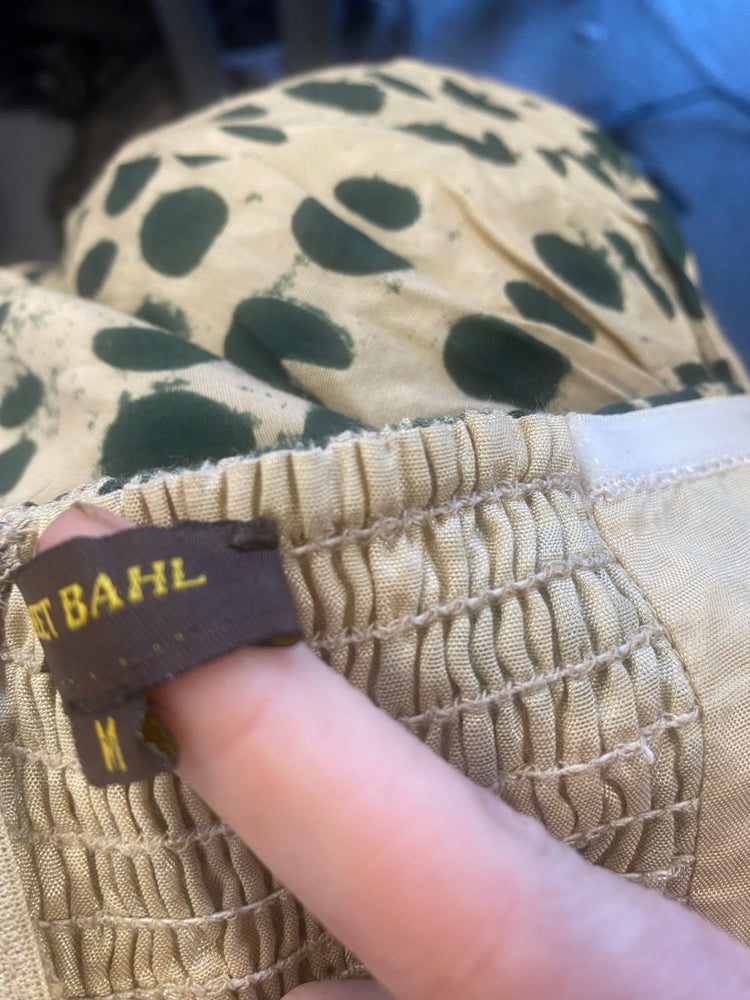 Fabulous Vineet Bahl Mini dress spotty bandeau UkM Beige Boho Cottagecore GM143