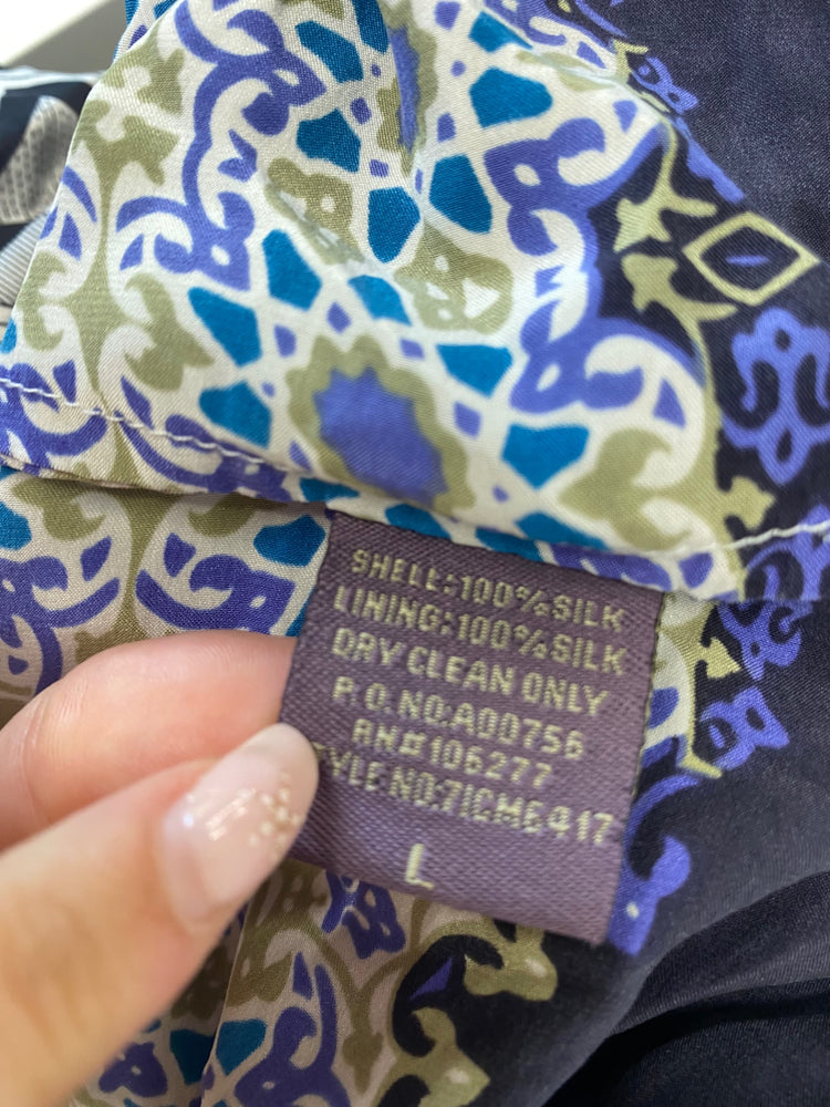 Fabulous Halebob Dress silk UK L Multicolor geometric GM143