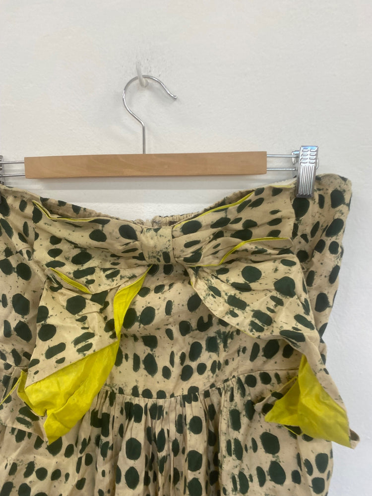 Fabulous Vineet Bahl Mini dress spotty bandeau UkM Beige Boho Cottagecore GM143