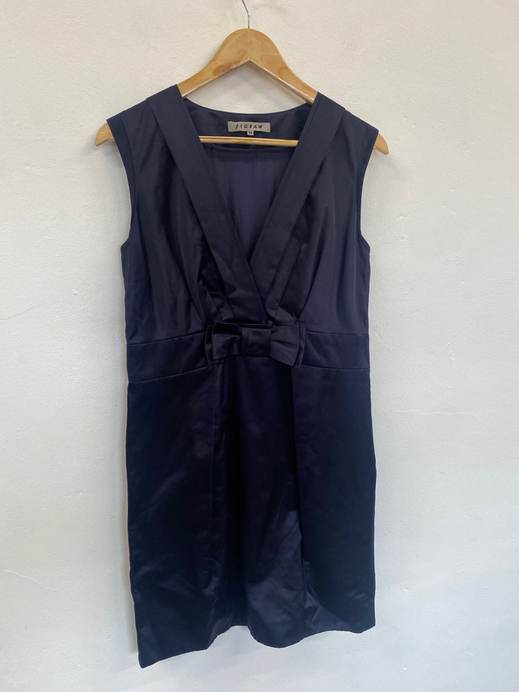 Fabulous Jigsaw evening party Dress UK12 Navy blue GM413