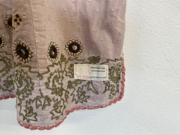 Fabulous Odd Molly Mini dress UK12 Rose floral boho Cottagecore GM143